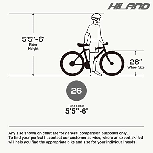 Hiland Full Suspension Mens Mountain Bike, Shimano 21 Speed, 26 Inch Wheel,Dual Disc Brake Bike for Men Womens Adult Bicycle